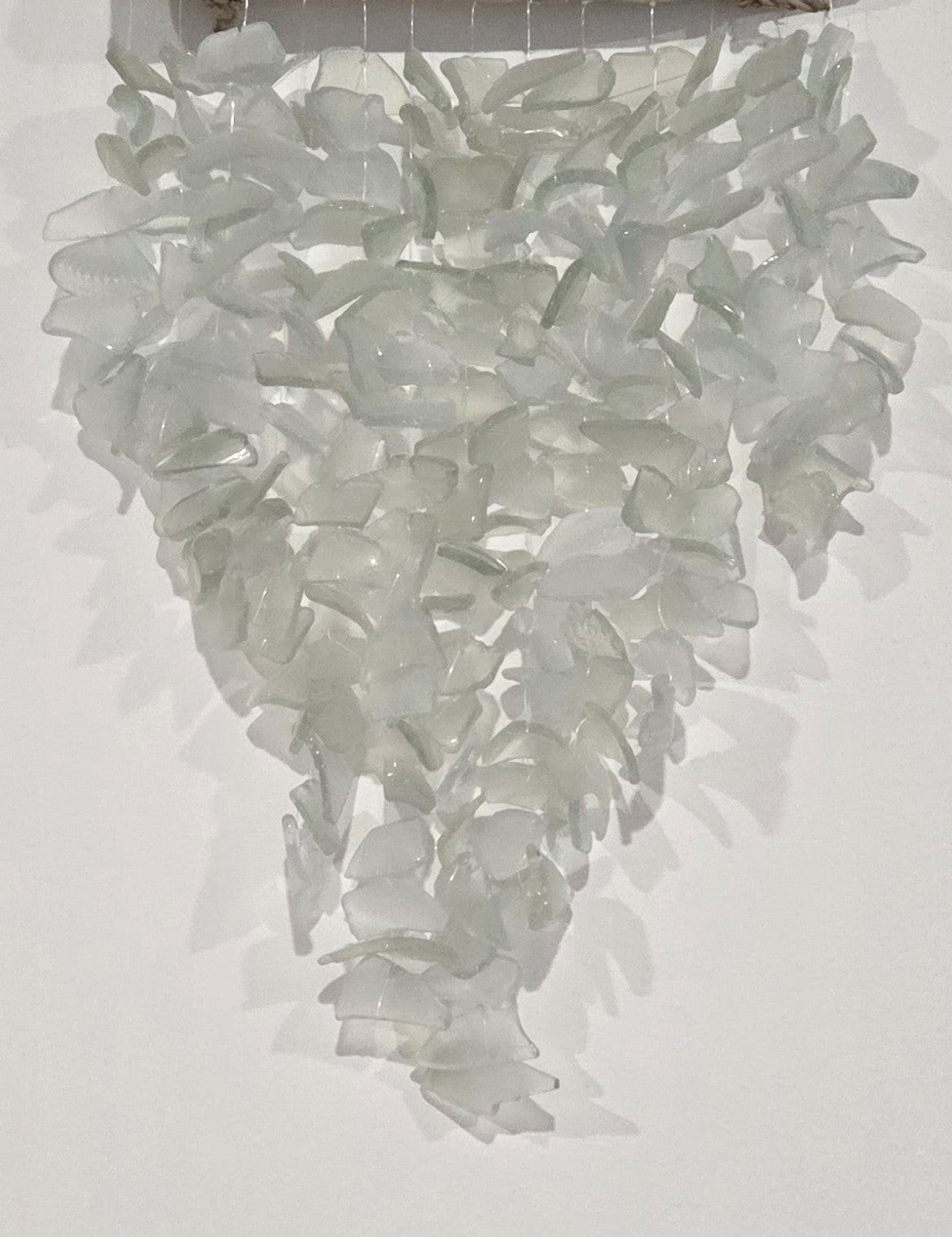 Recycled Sea Glass Windchimes - Rattan Dreamcatcher Coastal Decor