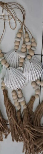 Handcrafted Single Boho Shell Wall Hanging - Coastal Statement Piece