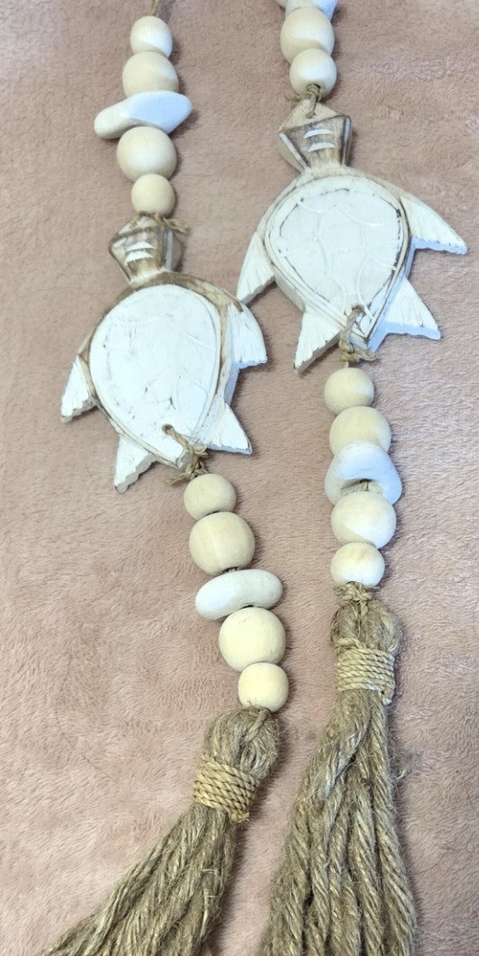Handcrafted Turtle Wall Hanging - Coastal Boho Statment Decor